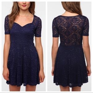 UO Pins and Needles sweetheart lace dress